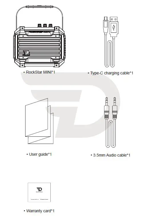 DreamWave -RockStar- Mini Super -Portable- Bluetooth -Speaker fig 2