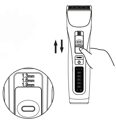 TURBO Electric Pet Hair Clipper adjustment