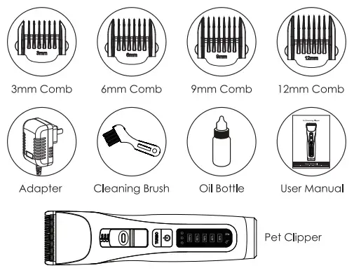 TURBO Electric Pet Hair Clipper package
