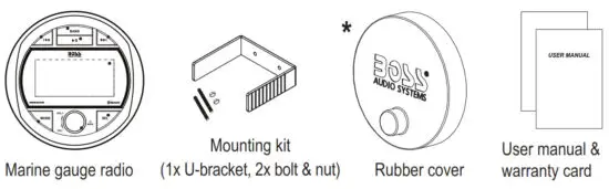 BOSS AUDIO MGR300B Marine Gauge Digital Media AM FM Receiver - Package