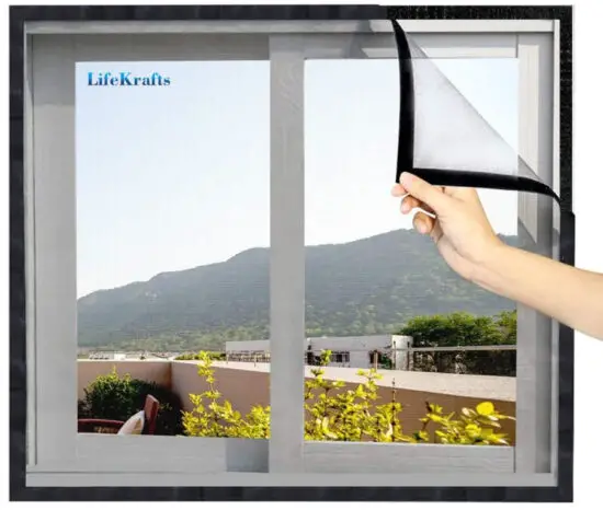 LIFEKRAFTS B09H7KRTMT Pre Stitched Window Mosquito Net