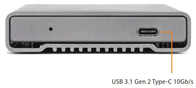 rocstor Rocpro P33 USB Type C Portable Drive - Connecting the Drive