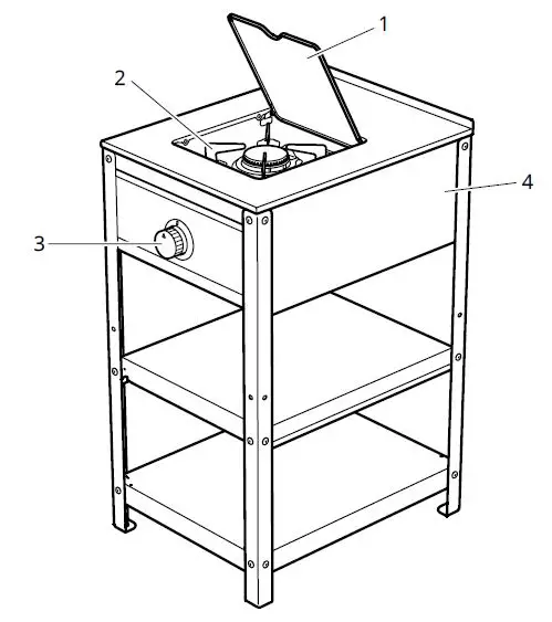 IKEA GRILLSKAR Stainless Steel Outdoor Side Burner fig-1
