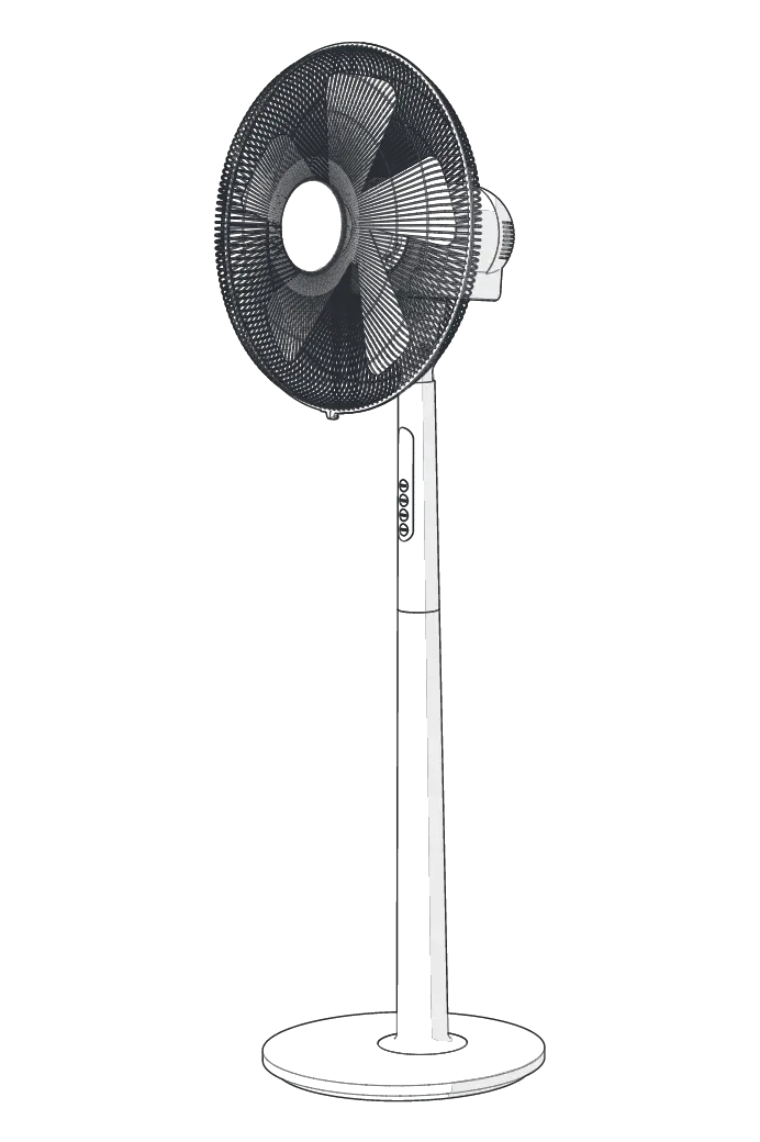 Nedis Fnst16cwt40 Design Stand Fan User Manual