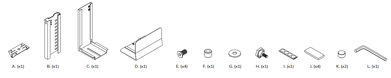 Neomounts CPU-D200SILVER CPU Holder - PARTS