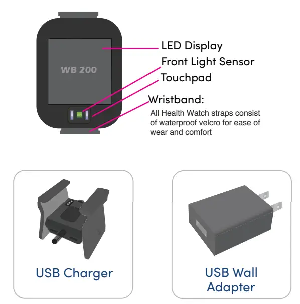 TRKD WB200 Smart Health Wristband - Fig 1
