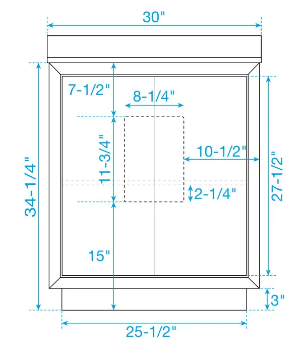 WYNDHAM COLLECTION WC-1111-30-SGL Icon 30 inch Single Vanity - figure 9