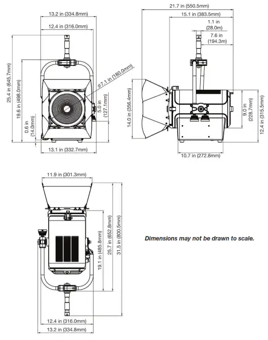 ELATION KL Fresnel 8 P.O. FC LED lens headlight - 7