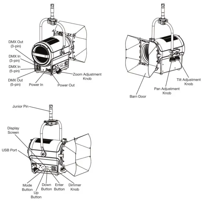 ELATION KL Fresnel 8 P.O. FC LED lens headlight - OVERVIEW