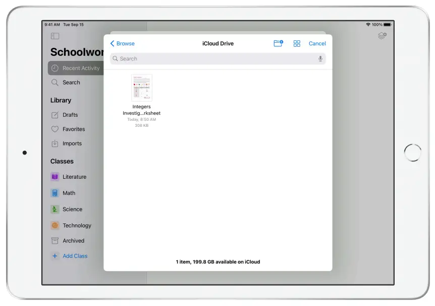 Apple Schoolwork Powerful iPad App - Fig 10