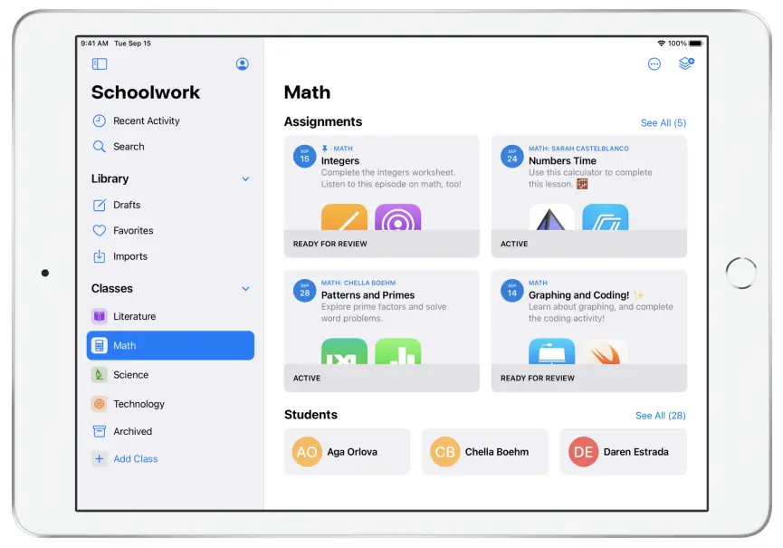Apple Schoolwork Powerful iPad App - Fig 11