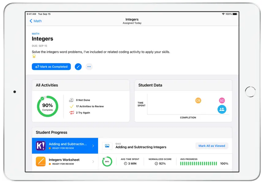 Apple Schoolwork Powerful iPad App - Fig 23