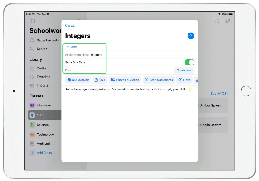 Apple Schoolwork Powerful iPad App - Fig 8