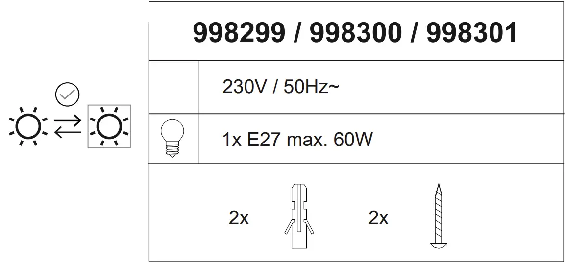 15112-16-01 Pendant Light Specs