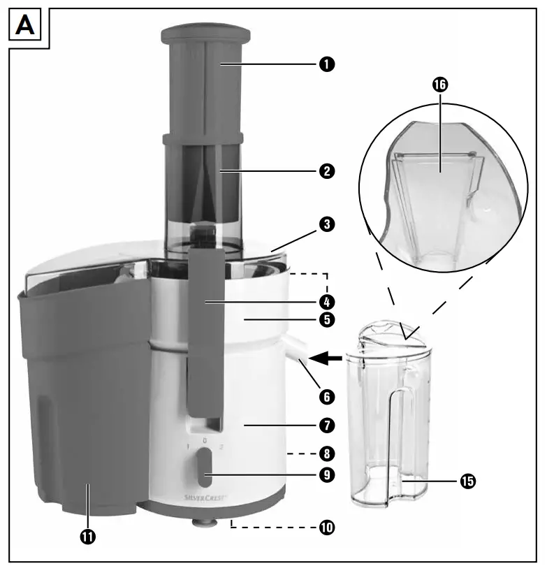 SILVERCREST-SFE-450-C3-Juicer-FIG-1