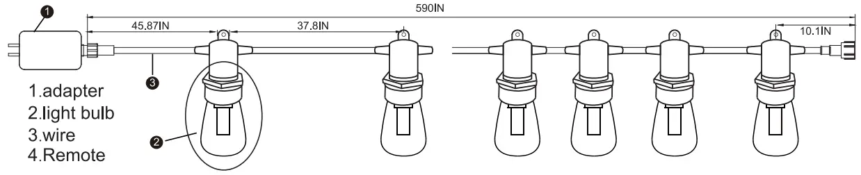 DGO RGB Color Changing LED String Light - fig 3