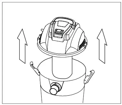 TOOLSTATION wessex 18L Wet and Dry Vacuum Cleaner - latch2