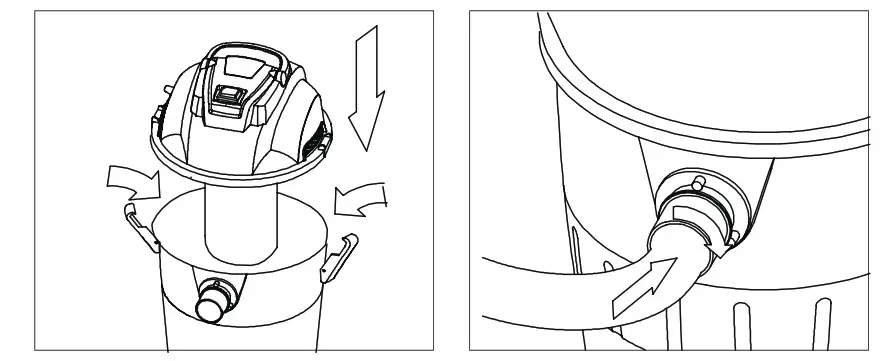 TOOLSTATION wessex 18L Wet and Dry Vacuum Cleaner - locking3