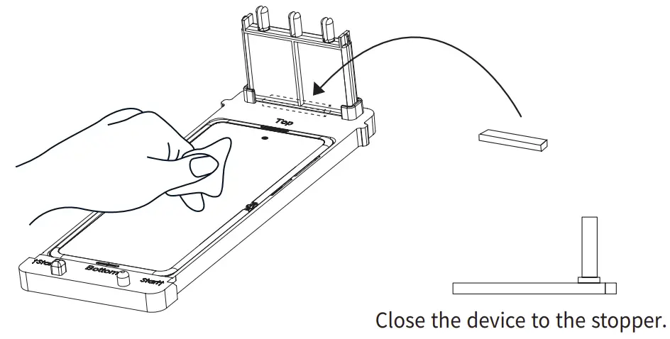 Premium Genuine Film Galaxy Z Flip 3/4 Installation illustration