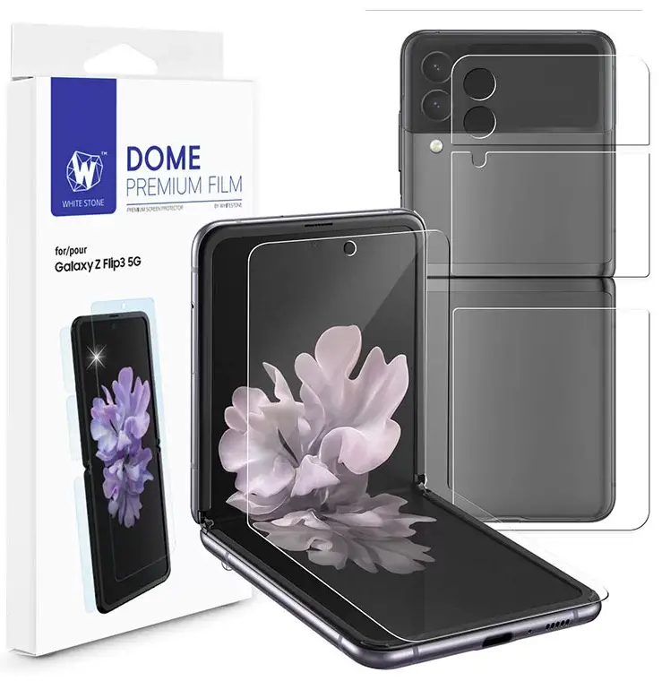 WHITESTONE DOME Premium Genuine Film Galaxy Z Flip 3/4
