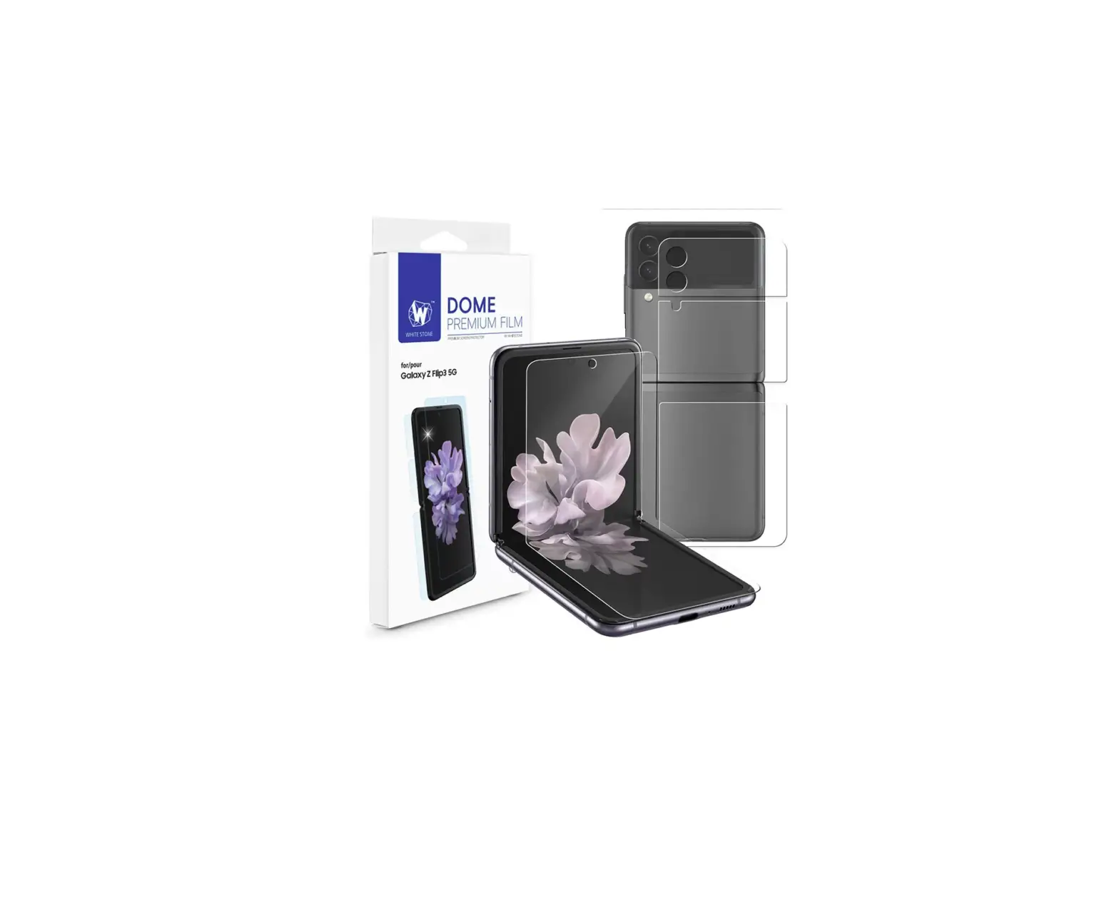 Whitestone Dome Premium Genuine Film Galaxy Z Flip 3/4 User Guide