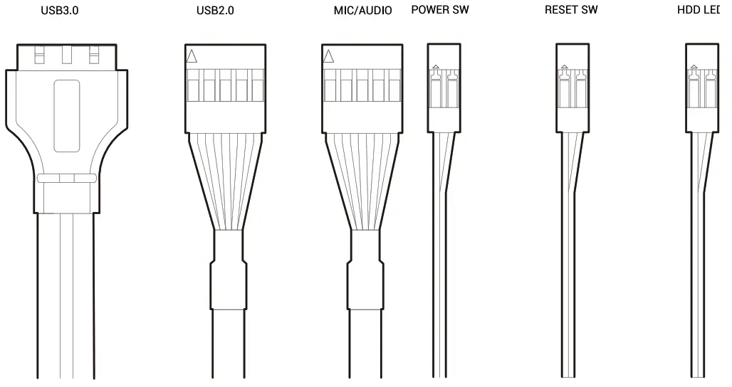 DEEPCOOL CC560 Mid Tower ATC Case - C o n n e c t o r s
