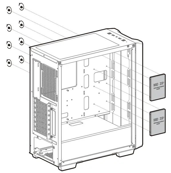 DEEPCOOL CC560 Mid Tower ATC Case - Installing HDDs1