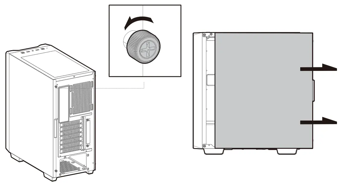 DEEPCOOL CC560 Mid Tower ATC Case - Side panel