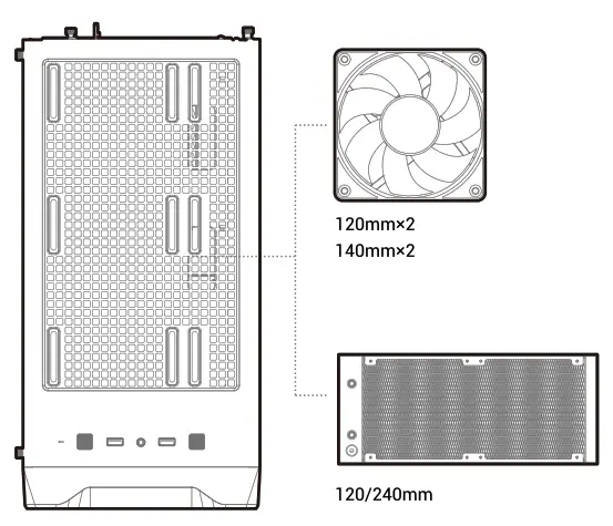 DEEPCOOL CC560 Mid Tower ATC Case - Side panel2