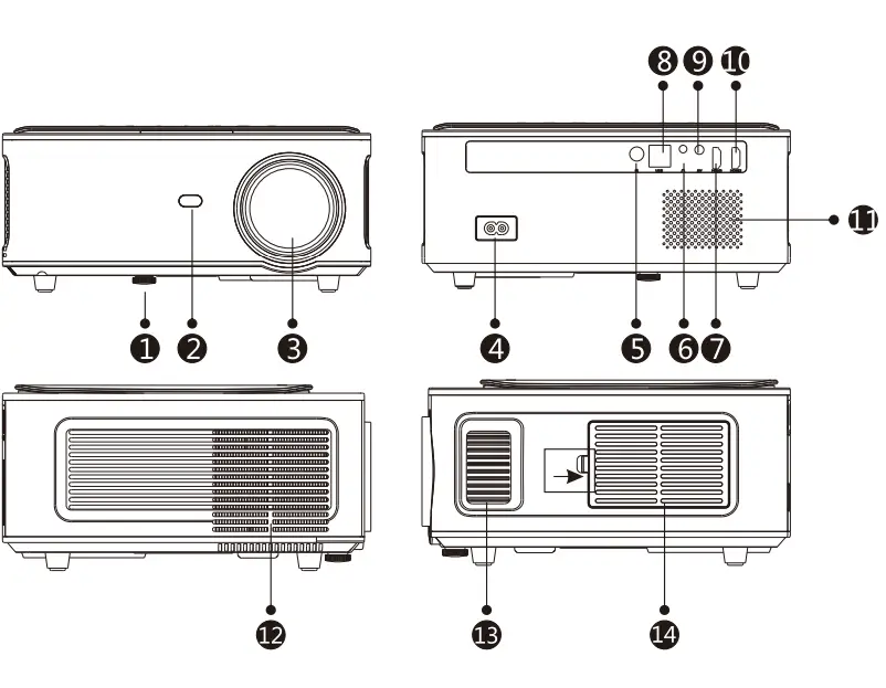 DBPOWER Native 1080P WiFi Projector-1