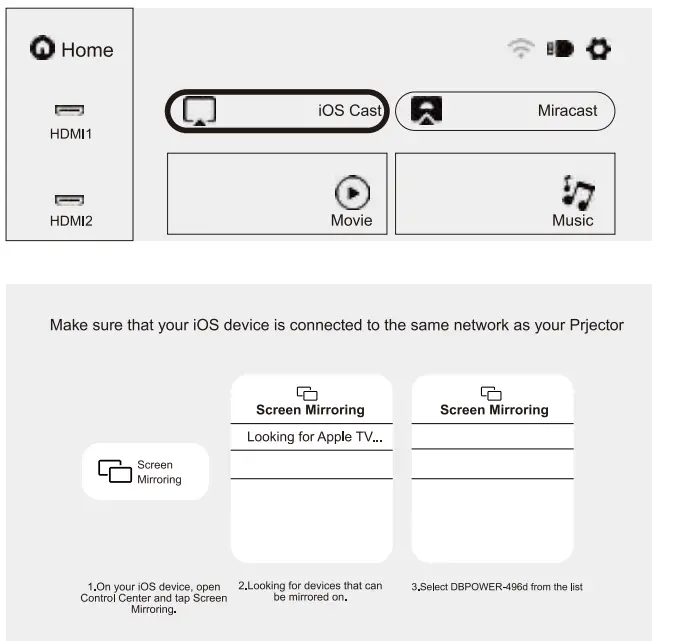 DBPOWER Native 1080P WiFi Projector-17