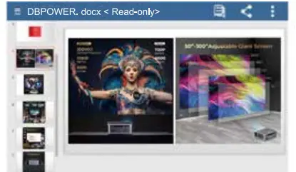 DBPOWER Native 1080P WiFi Projector-30