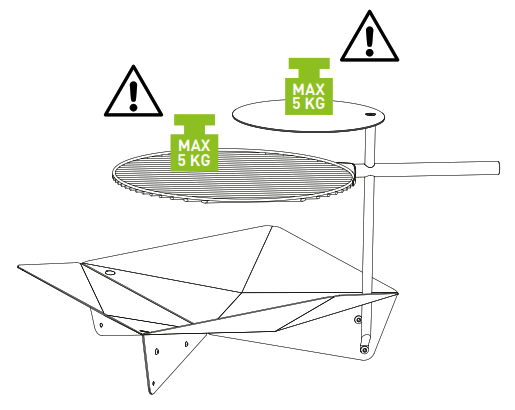 hofats Triple 120 Large Fire Bowl Barbecue - fig 1