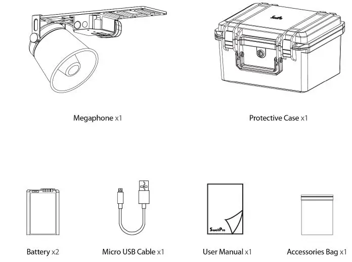 SwellPro MP1 Waterproof Drone Megaphone-4