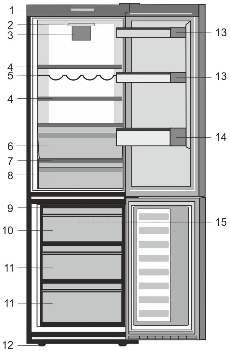 beko RCNA366I60XBN Freestanding Fridge Freezer - fig 3