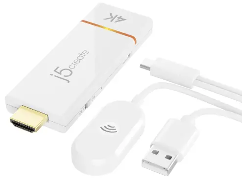 j5create JVAW54 56 JVAW76 ScreenCast 4K, Wireless Display Adapter - 1