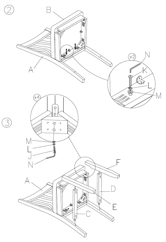 ASHLEY D464-01 Luvoni Dining Upholstered Side Chair 3