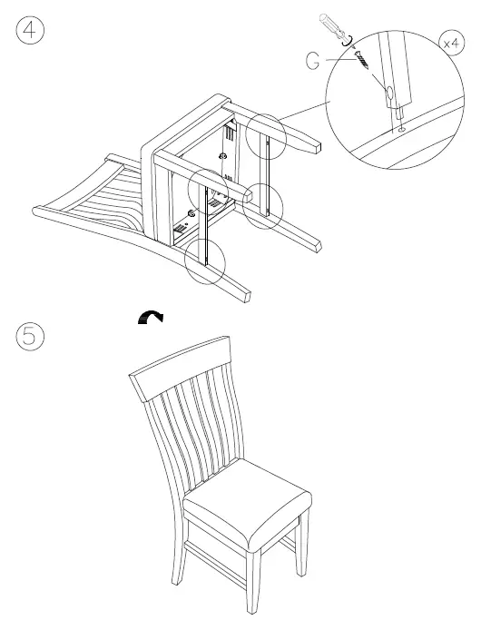 ASHLEY D464-01 Luvoni Dining Upholstered Side Chair 4