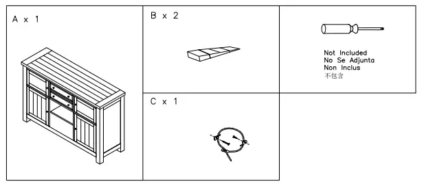 ASHLEY D631-60 Moriville Dining Server. - 1