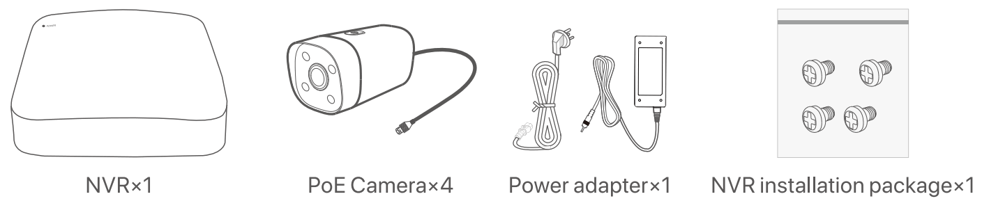 Tenda K8P 4TR Video PoE Security Kit