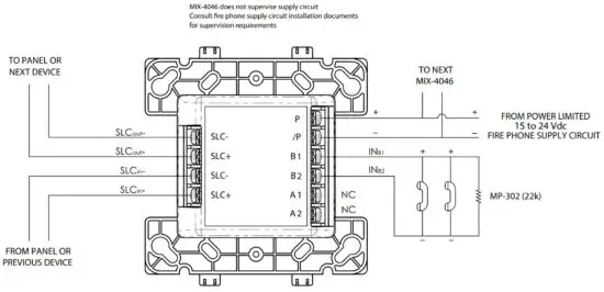 FIG 5 SAMPLE CLASS B FIRE PHONE WIRING