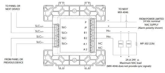 FIG 7 SAMPLE CLASS B NAC WIRING