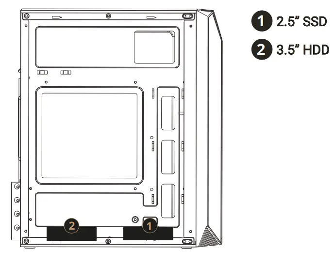Mars Gaming MCS1W Black Compact Micro ATX Gaming PC Case ARGB Lighting-HDD