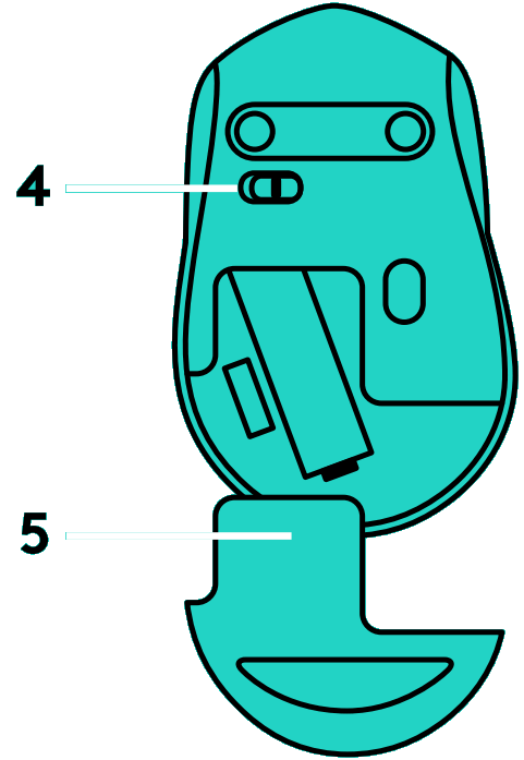 logitech M275 M280 M320 M330 Wireless Mouse - slider switch