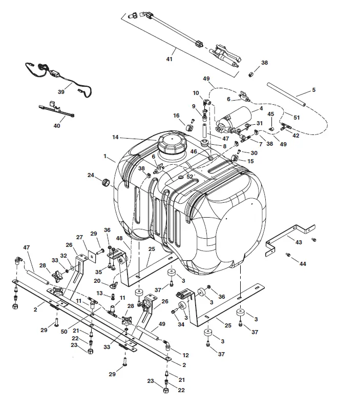 TERRAKING-45-0582 45-Gallon-12-Volt-Spot-and-Broadcast-Sprayer-FIG- 14