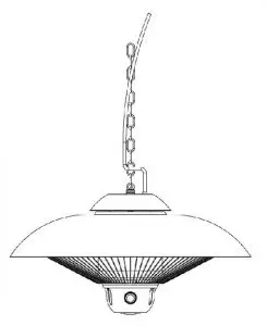 FIG 1 Electric Patio Heater Ceiling Style