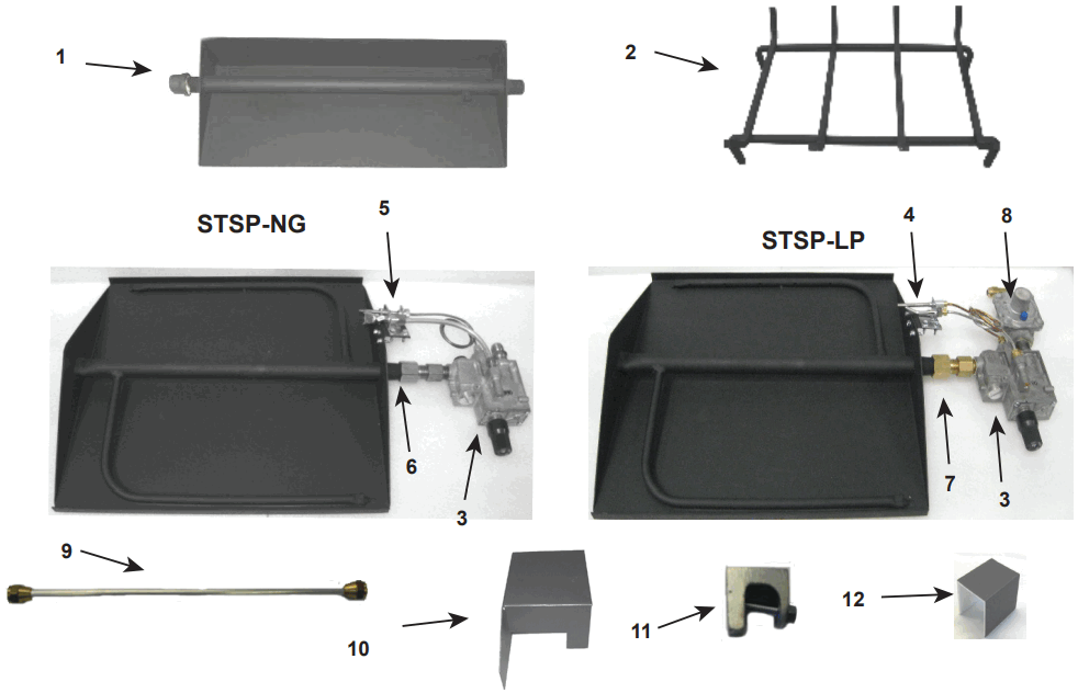 HEARTH HOME SP18NG 18 Inch Safety Pilot Hearth Kit Sand Pan Burner - Service Parts 3