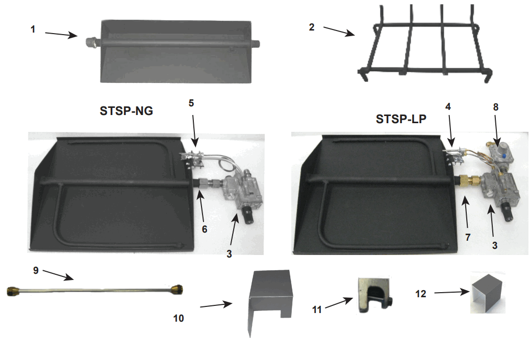 HEARTH HOME SP18NG 18 Inch Safety Pilot Hearth Kit Sand Pan Burner - Service Parts 4