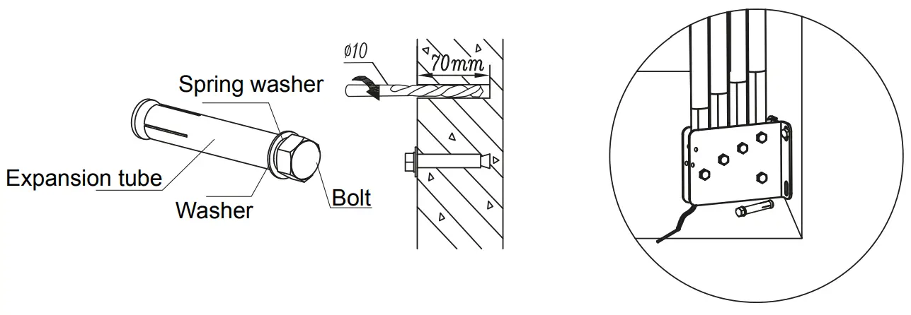 KONIFERA Balcony Sunshade BW92001 - MONTAGE2