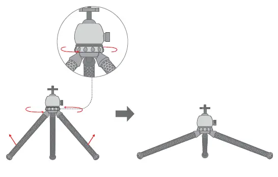 2-LEVEL ADJUSTABLE TRIPOD